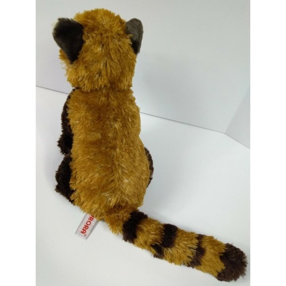 Aurora 9"  Brown and White Bandit RACCOON Plush Realistic Stuffed Animal Toy - Picture 2 of 12